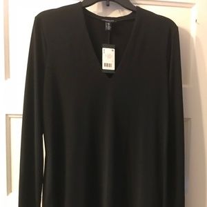 Black Kenneth Cole Licra and Spandex Shift Dress